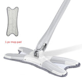 X-type Flat Floor Mop With Replacement Mop Pads